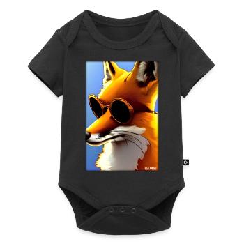 Fox Sunglasses Wildlife Forest Animals Wilderness - Baby Premium short-sleeve bodysuit - black - Front