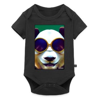 Panda Sunglasses Wildlife Forest Animals Wilderness - Baby Premium short-sleeve bodysuit - black - Front