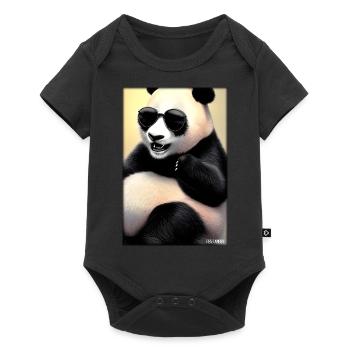 Panda Sunglasses Wildlife Forest Animals Wilderness - Baby Premium short-sleeve bodysuit - black - Front
