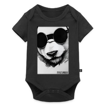 Panda Sunglasses Wildlife Forest Animals Wilderness - Baby Premium short-sleeve bodysuit - black - Front