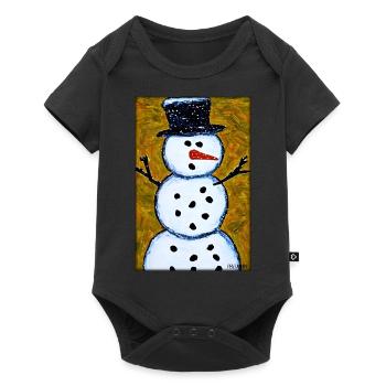 Snowman Snow Winter Christmas Advent - Baby Premium short-sleeve bodysuit - black - Front