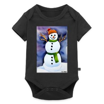 Snowman Snow Winter Christmas Advent - Baby Premium short-sleeve bodysuit - black - Front