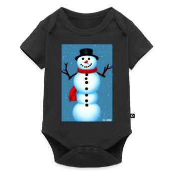 Snowman Snow Winter Christmas Advent - Baby Premium short-sleeve bodysuit - black - Front