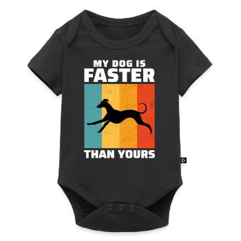 Greyhound Racing Dog Pet Race Animal Racer - Baby Premium short-sleeve bodysuit - black - Front
