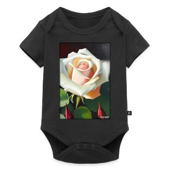 Rose Rose Flower Spring Meadow Green - Baby Premium short-sleeve bodysuit - black - Front