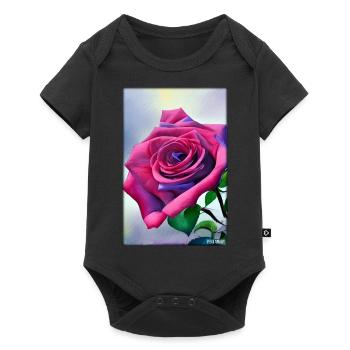 Rose Rose Flower Spring Meadow Green - Baby Premium short-sleeve bodysuit - black - Front
