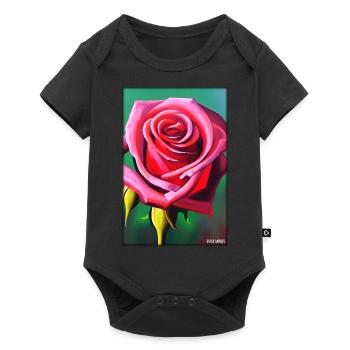 Rose Rose Flower Spring Meadow Green - Baby Premium short-sleeve bodysuit - black - Front