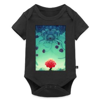 Rose Rose Flower Spring Meadow Green - Baby Premium short-sleeve bodysuit - black - Front