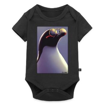 Penguin Sunglasses Wildlife Bird Seabird - Baby Premium short-sleeve bodysuit - black - Front