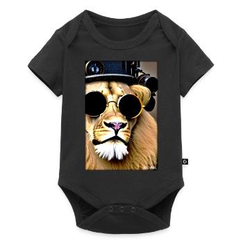 Lunettes de soleil Lion Big Cat Animal sauvage Tête de lion - Body à manches courtes Premium Bébé - noir - Devant