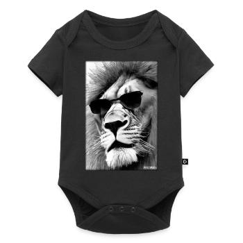 Lunettes de soleil Lion Big Cat Animal sauvage Tête de lion - Body à manches courtes Premium Bébé - noir - Devant