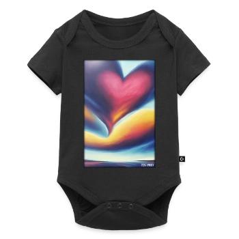 Liebe Herz Valentinstag Liebespaar Romantisch - Baby Premium Kurzarmbody - Schwarz - Vorne