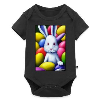 Rabbit Easter Easter Pet Easter Holiday - Baby Premium short-sleeve bodysuit - black - Front