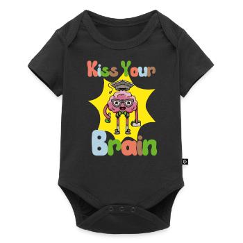 Kiss Your Brain,Enseignant, Cadeau d’appréciation de l’enseignant - Body à manches courtes Premium Bébé - noir - Devant