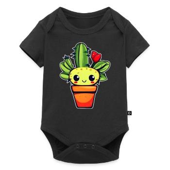 My little green cactus - Baby Premium short-sleeve bodysuit - black - Front
