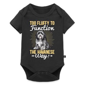 Too fluffy to function the Havanese way - Baby Premium short-sleeve bodysuit - black - Front