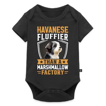 Havanese Fluffier than a Marshmallow Factory - Baby Premium short-sleeve bodysuit - black - Front
