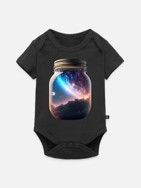 Universe in a glass - Baby Premium short-sleeve bodysuit - black