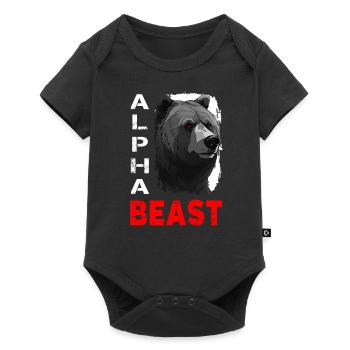 Alpha Animal Fierce Grizzly Bear - Anime Shirt - Baby Premium short-sleeve bodysuit - black - Front