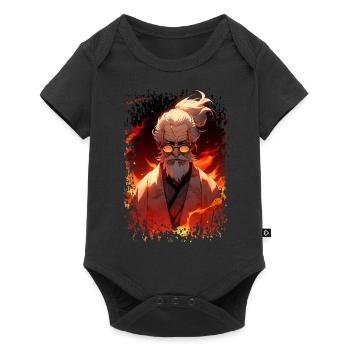Wise Old Japanese Sensei - Chemise Anime - Body à manches courtes Premium Bébé - noir - Devant
