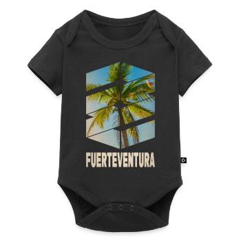 Fuerteventura Été Soleil Plage Mer Palmiers - Body à manches courtes Premium Bébé - noir - Devant
