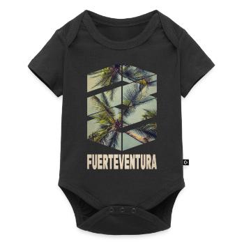 Fuerteventura Été Soleil Plage Mer Palmiers - Body à manches courtes Premium Bébé - noir - Devant