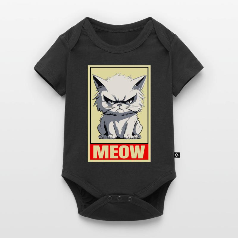 Cat Meow Grumpy Grumpy Grumpy Funny Baby Premium short-sleeve bodysuit