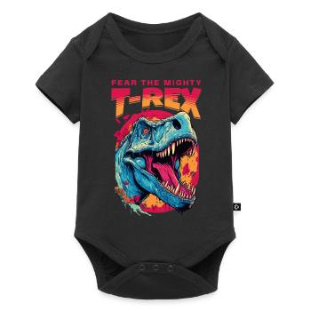 T-Rex Dinosaure Dino Tyrannosaurus Rex Vintage - Body à manches courtes Premium Bébé - noir - Devant
