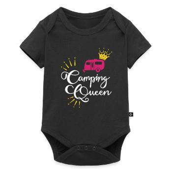 Camping Queen Caravane - Body à manches courtes Premium Bébé - noir - Devant