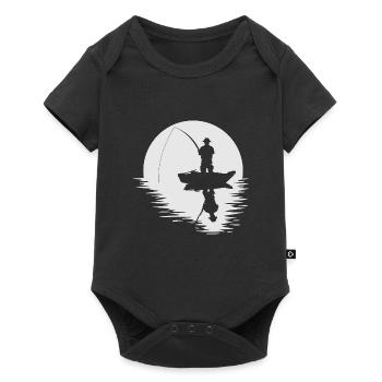 pêcheurs Pleine Lune Lune pêche Pêche Style de cadeau - Body à manches courtes Premium Bébé - noir - Devant