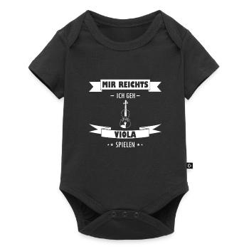 Viola Bratsche Spruch Humor - Baby Premium Kurzarmbody - Schwarz - Vorne