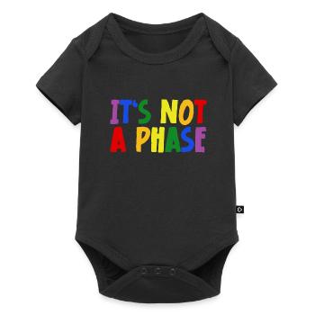 LGBTQIA+ Rainbow Flag Gay Pride It's Not A Phase - Baby Premium Kurzarmbody - Schwarz - Vorne