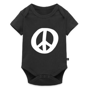 Peace Sign Drawing Peace Sketch white - Baby Premium short-sleeve bodysuit - black - Front