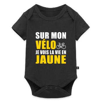Vélo Cadeau Humour velo vélos velos - Body à manches courtes Premium Bébé - noir - Devant