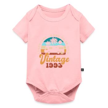 anniversaire né en 1993 camping car - Body à manches courtes Premium Bébé - rose - Devant
