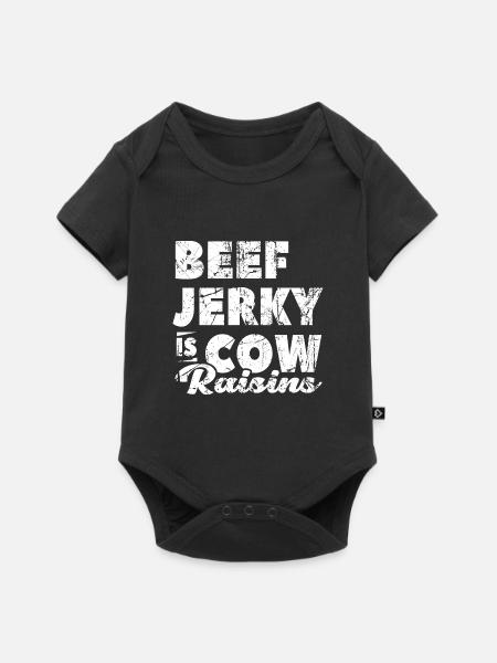 Beef Jerky ist - Baby Premium Kurzarmbody - Schwarz