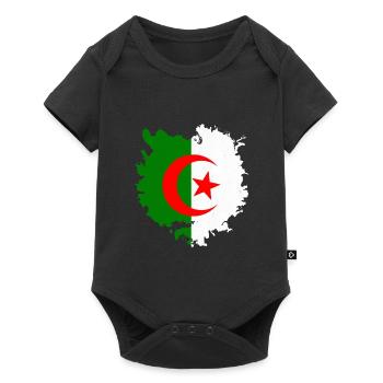 Algerien - Baby Premium Kurzarmbody - Schwarz - Vorne