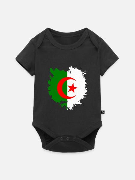 Algeria - Baby Premium short-sleeve bodysuit - black
