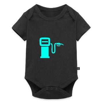 Une pompe à essence bleue - Body à manches courtes Premium Bébé - noir - Devant