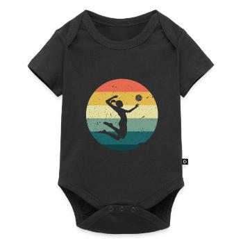 Beach volleyball retro - Baby Premium short-sleeve bodysuit - black - Front