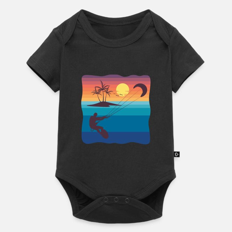 Kiting Sunset - Baby Premium short-sleeve bodysuit - black