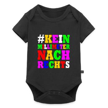 kein millimeter nach rechts - Baby Premium Kurzarmbody - Schwarz - Vorne
