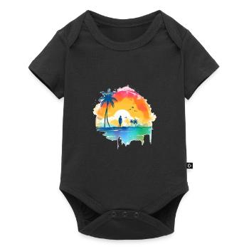 Beach Sunset - Baby Premium short-sleeve bodysuit - black - Front