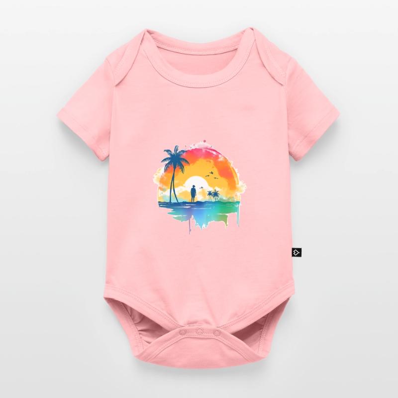Beach Sunset Baby Premium short-sleeve bodysuit