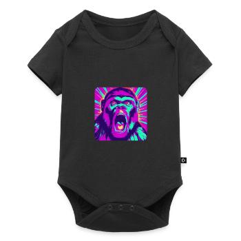 Explore the Abstract Monkey World - Baby Premium short-sleeve bodysuit - black - Front