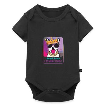 Stubborn Dog King - Baby Premium short-sleeve bodysuit - black - Front