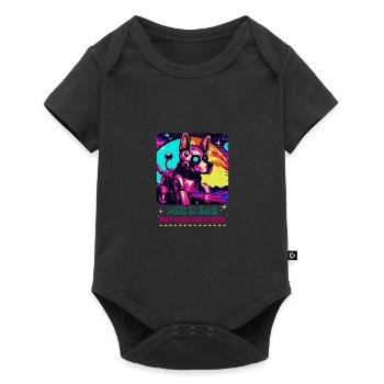 RoboVolt Style: Robot Dog - Baby Premium short-sleeve bodysuit - black - Front