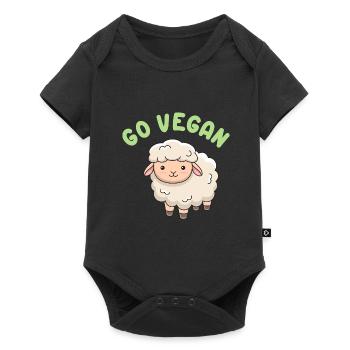 Conception de moutons pour les fiers végétaliens - Body à manches courtes Premium Bébé - noir - Devant