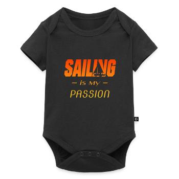 Segeln - Spruch für Segler - Baby Premium Kurzarmbody - Schwarz - Vorne