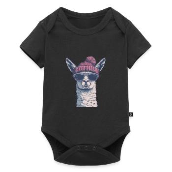 Chilllama Deluxe - Baby Premium Kurzarmbody - Schwarz - Vorne